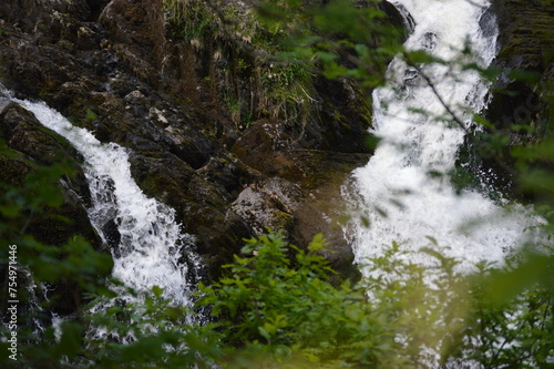 waterfall in the mountains