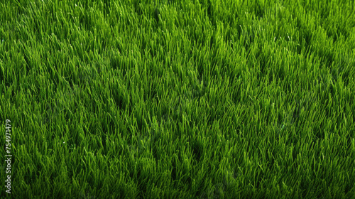 A field of green grass with no visible objects