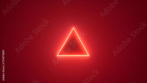 abstract red background with a glowing triangle in centre highly detailed 8k