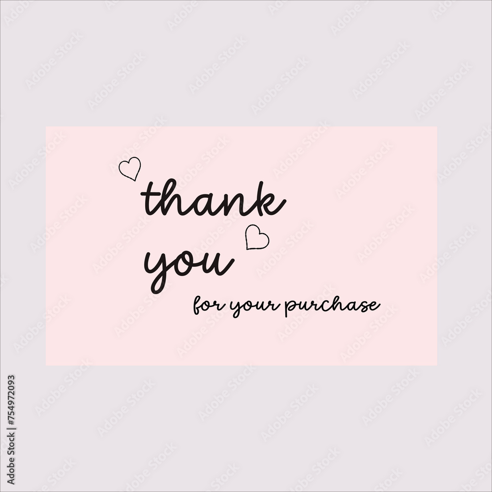 Thank u for  your order card  Template