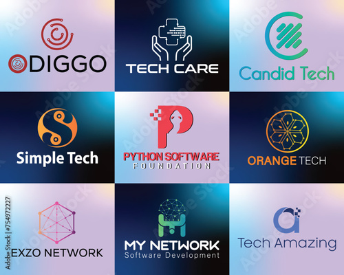 Tech | Technology | Infotech logo icon