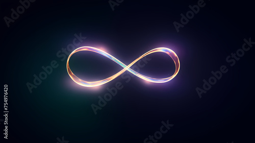 Colorful infinity shapes background, infinity symbol