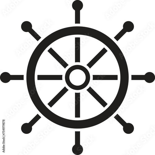 Ship steering wheel set. Boat steering wheels. Vector