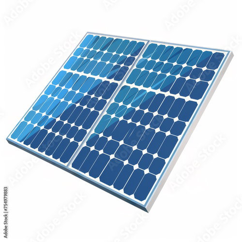 Colorful 3D flat icon of a solar panel