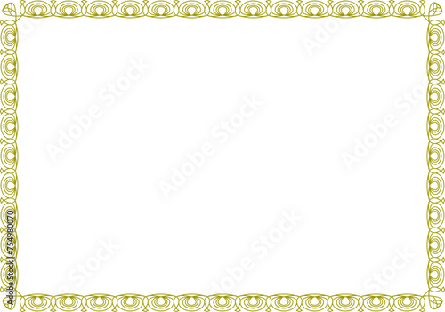 Frame for your text, photo or congratulation, border decoration frame, vector blank template. Elegant element for your text, photo, certificate, diploma, voucher and invitation.
