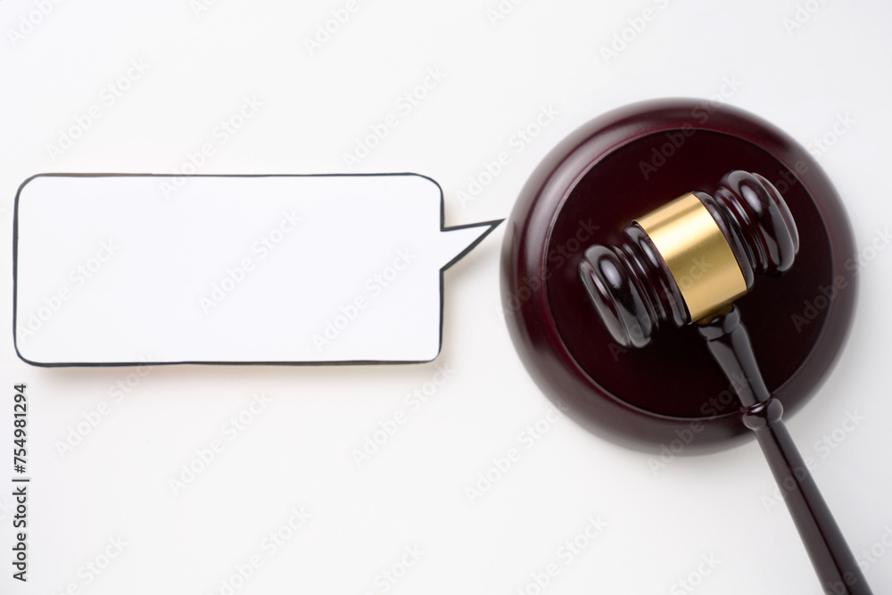 Fototapeta premium Speech laws or hate speech law concept