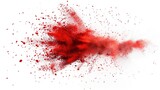 Paprika or chilli spice splatters, paint clouds design elements isolated on white background. Realistic 3D effect with realistic 3D particles.