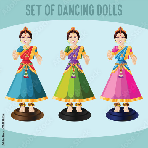 Set of Thanjavur traditional Dancing Doll