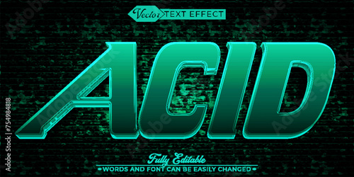 Toxic Acid Vector Editable Text Effect Template
