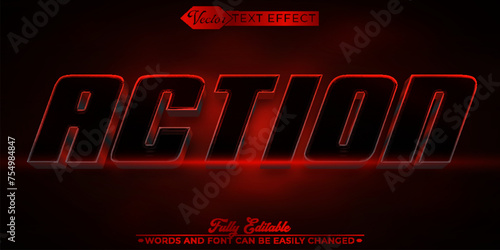 Rusted Action Movies Vector Editable Text Effect Template