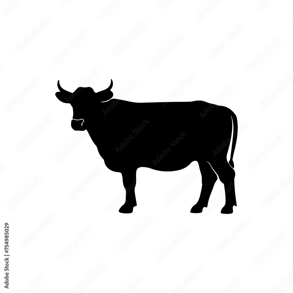 Silhouette of a animals side view isolated Silhouette of a animals side view isolated
