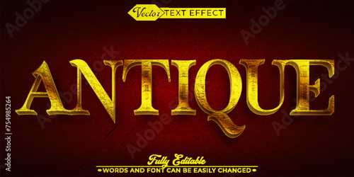 Antique Vector Editable Text Effect Template