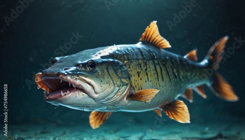  a large fish with it's mouth open and it's mouth wide open, with it's mouth wide open.