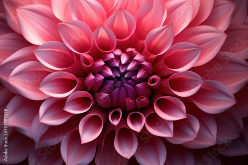 Soft Pink flower closeup. Macro plant fresh bright flora dahlia. Generate Ai © juliars