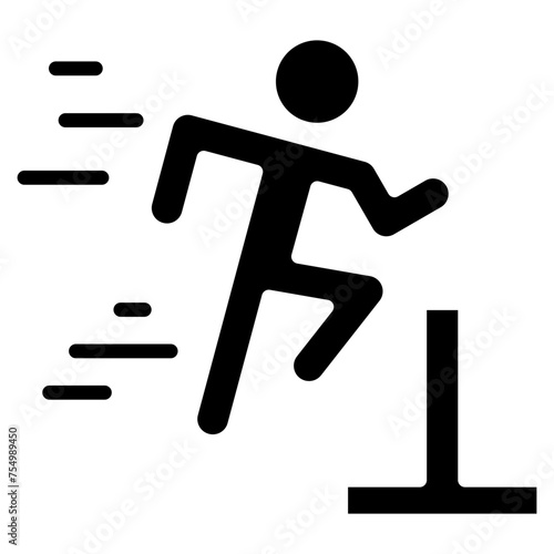 Hurdle Icon Element For Design