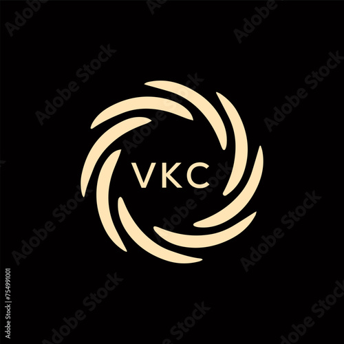 VKC  logo design template vector. VKC Business abstract connection vector logo. VKC icon circle logotype.
 photo