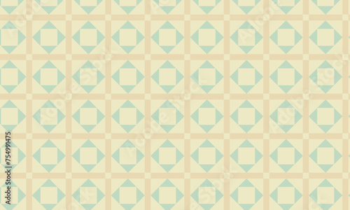 Geometric seamless pattern with colored squares. Arabic style.