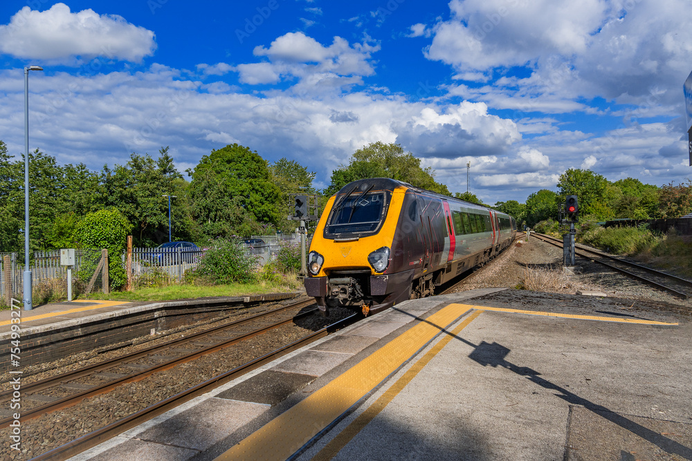 Naklejka premium rural passenger train west midlands england uk