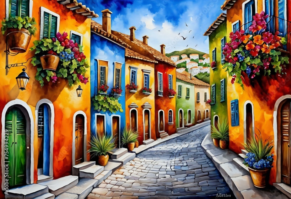 Naklejka premium Painting, paints, still life