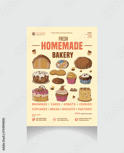 fresh homemade bakery flyer
