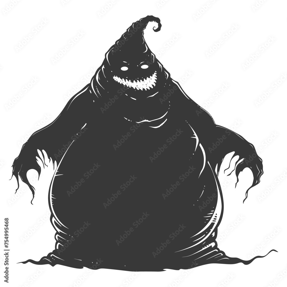 Silhouette slimer monster black color only full body Silhouette slimer monster black color only full body