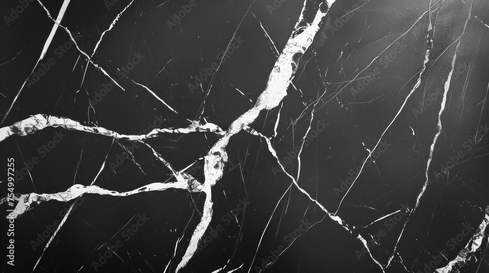 Intricate Black Marble Texture with Elegant White Veining for Luxury ...