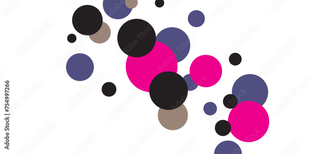 Dark Pink vector red pattern of geometric circles, shapes. Colorful mosaic banner. Geometric background with colored disks.