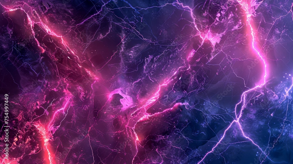 Obraz premium Electric Pink and Purple Neon Lightning Energy Abstract Background for Dynamic Design