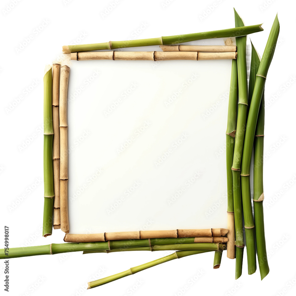bamboo frame isolated on white bamboo frame isolated on white
