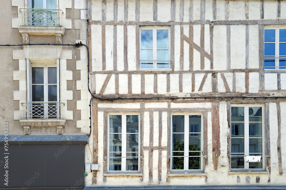 Blois, centre ville, maisons à colombages