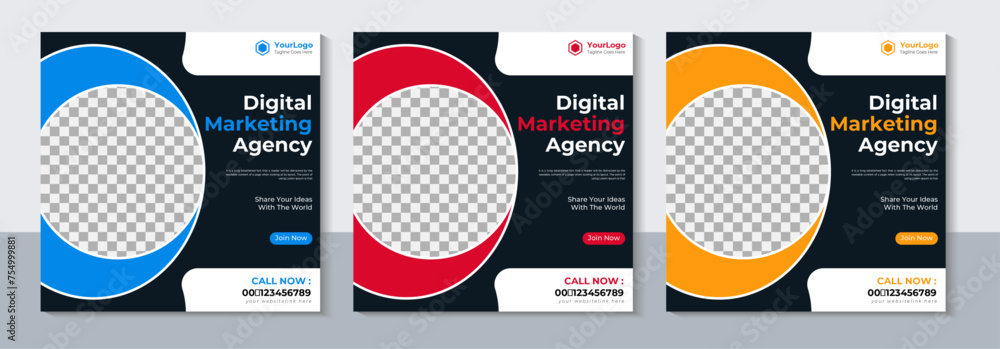 Corporate Digital Social Media Post Template, Modern Social Media Banner Design, Marketing, Web Banner, Sale, Vector Illustration Corporate Digital Social Media Post Template, Modern Social Media Banner Design, Marketing, Web Banner, Sale, Vector Illustration