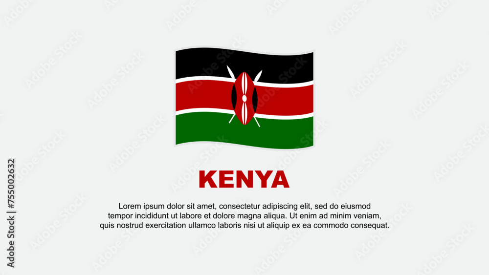 Kenya Flag Abstract Background Design Template. Kenya Independence Day Banner Social Media Vector Illustration. Kenya Background