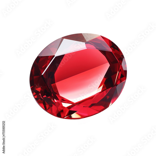 red diamond isolated on white