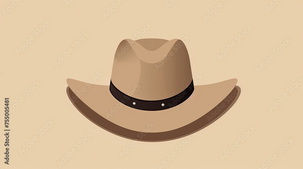 western cowboy hat on beige background western cowboy hat on beige background