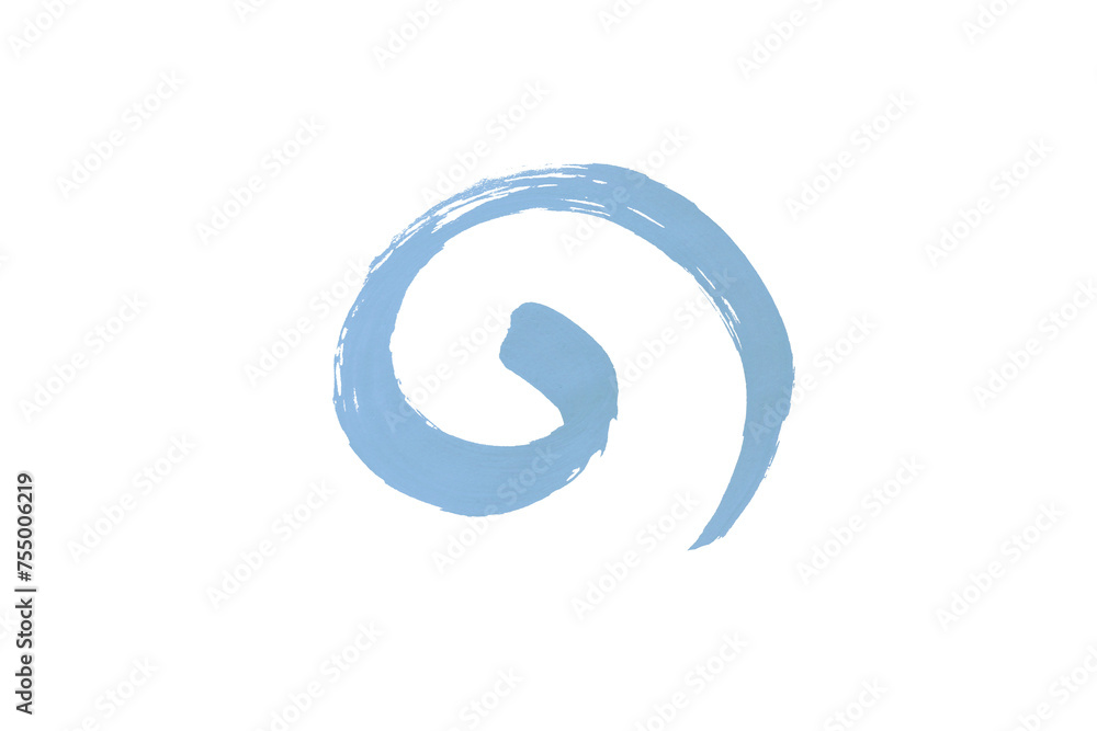 Light blue watercolor background. Artistic hand paint. Isolated on transparent background.