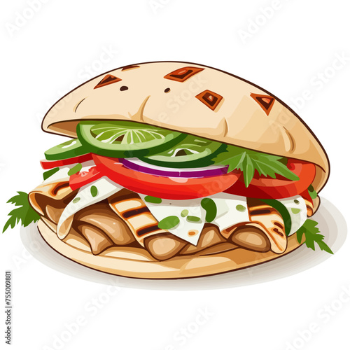 Döner Kebap Yufka Gyros Pita | Mediterranean Fastfood invented in Berlin | Perfect for Dinner, Snack Bar, Food Truck