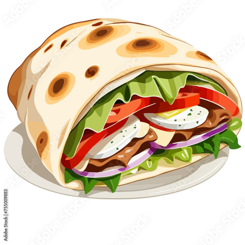 Döner Kebap Yufka Gyros Pita | Mediterranean Fastfood invented in Berlin | Perfect for Dinner, Snack Bar, Food Truck