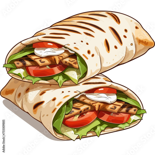 Döner Kebap Yufka Gyros Pita | Mediterranean Fastfood invented in Berlin | Perfect for Dinner, Snack Bar, Food Truck