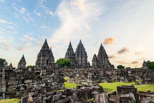 Prambanan temple complex in Yogyakarta  Indonesia. Prambanan is a 9th-century Hindu temple compound  and a UNESCO World Heritage Site