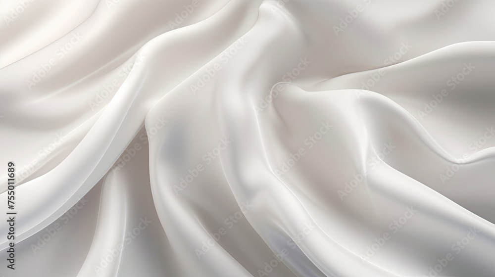 Obraz premium white silk fabric waves background