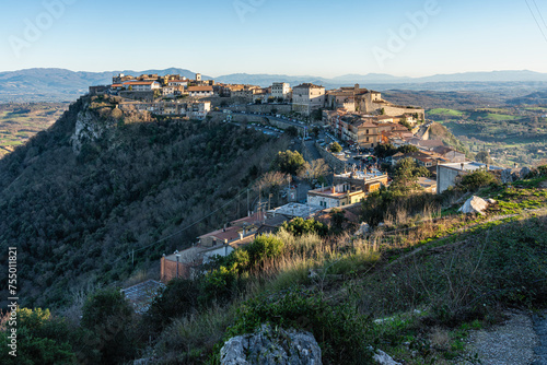 Panoramic view of Sant'Oreste village, in the Province of Rome, Lazio, Italy. photo