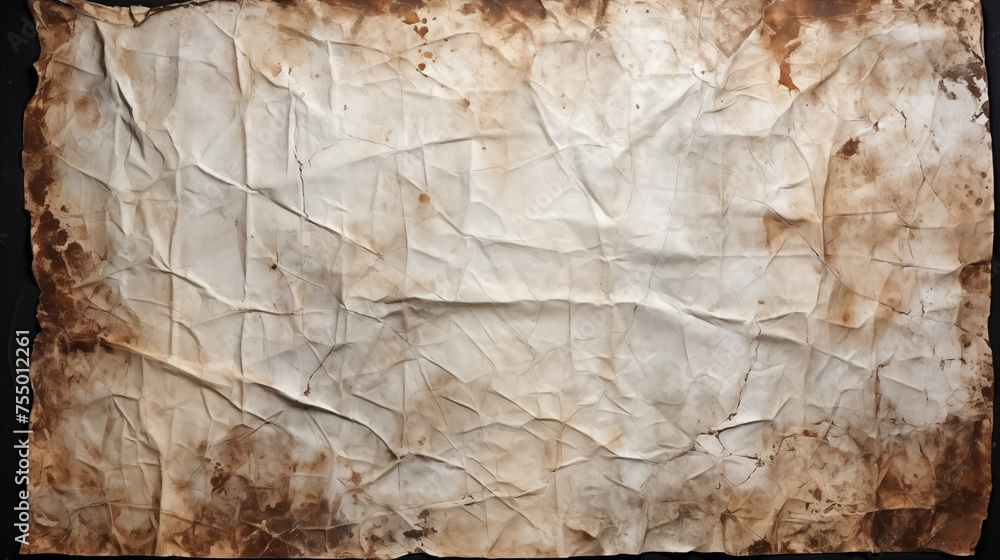 Fototapeta premium Texture of old aged paper texture stain