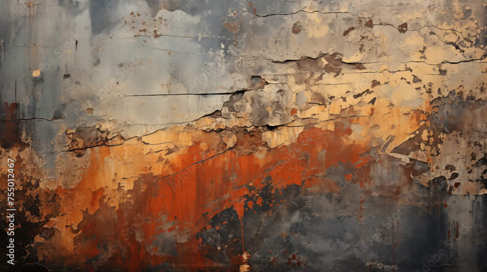 Abstract textured image capturing of peeling paint and rust Abstract textured image capturing of peeling paint and rust