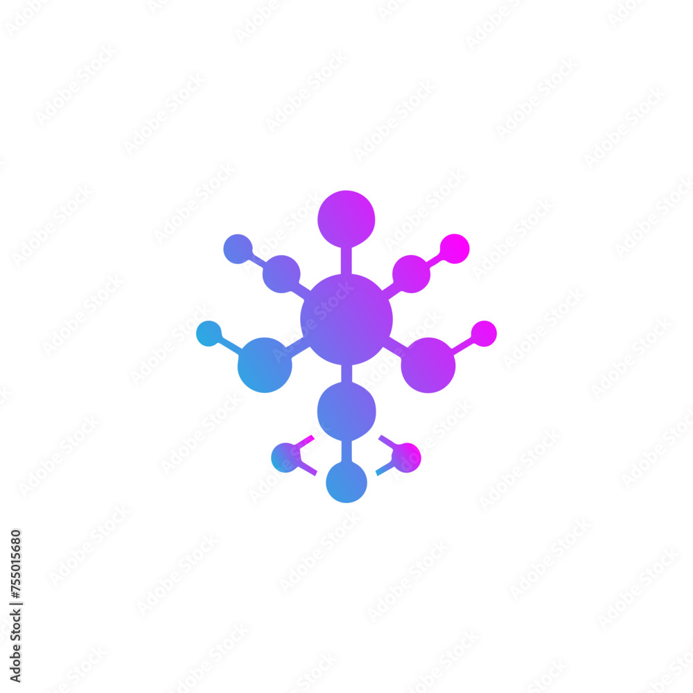 gradient molecule icon gradient molecule icon
