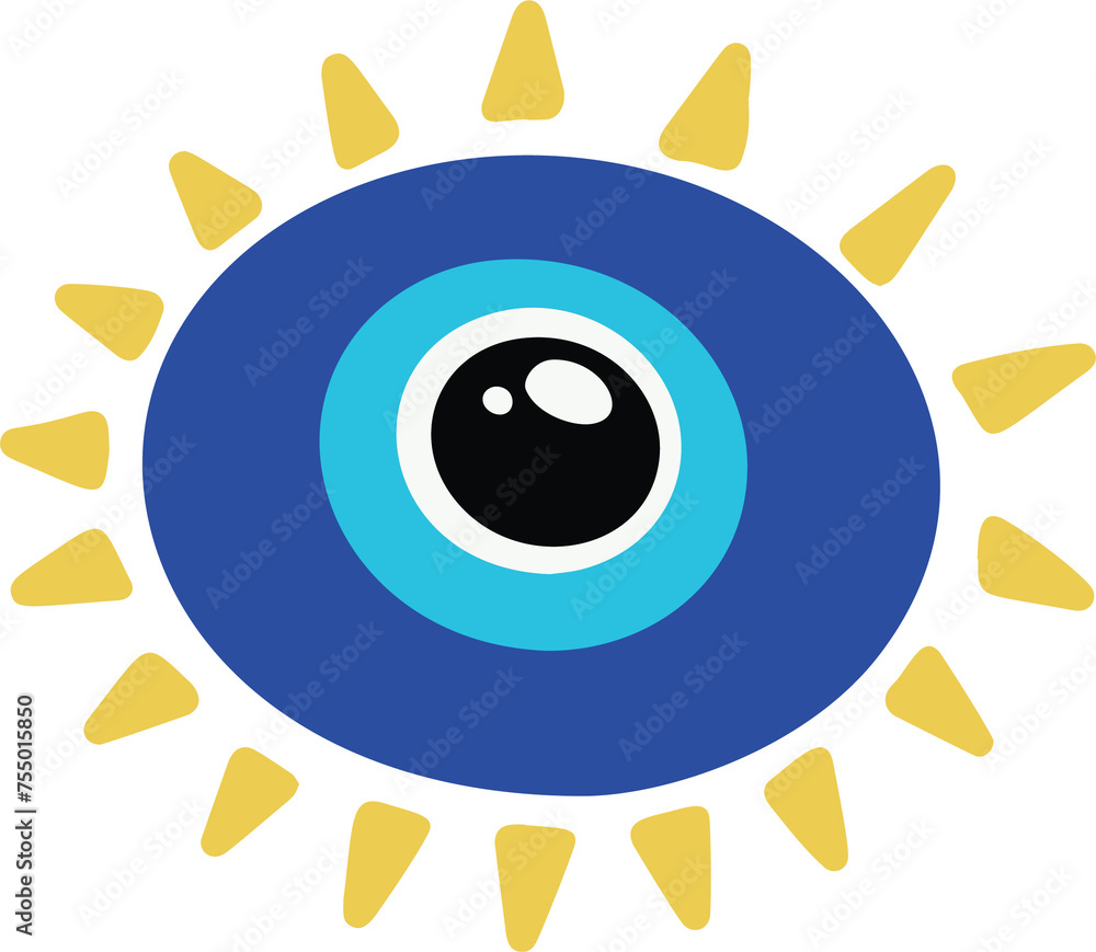 Evil eye greek blue nazar. Hand drawn turkish amulet. Symbol of luck and energy. Magic esoteric talisman. Charm and bead. Evil eye greek blue nazar. Hand drawn turkish amulet. Symbol of luck and energy. Magic esoteric talisman. Charm and bead.