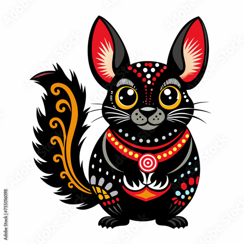 Chinchilla vector in the Mexican Style 