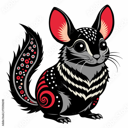 Chinchilla vector in the Mexican Style 