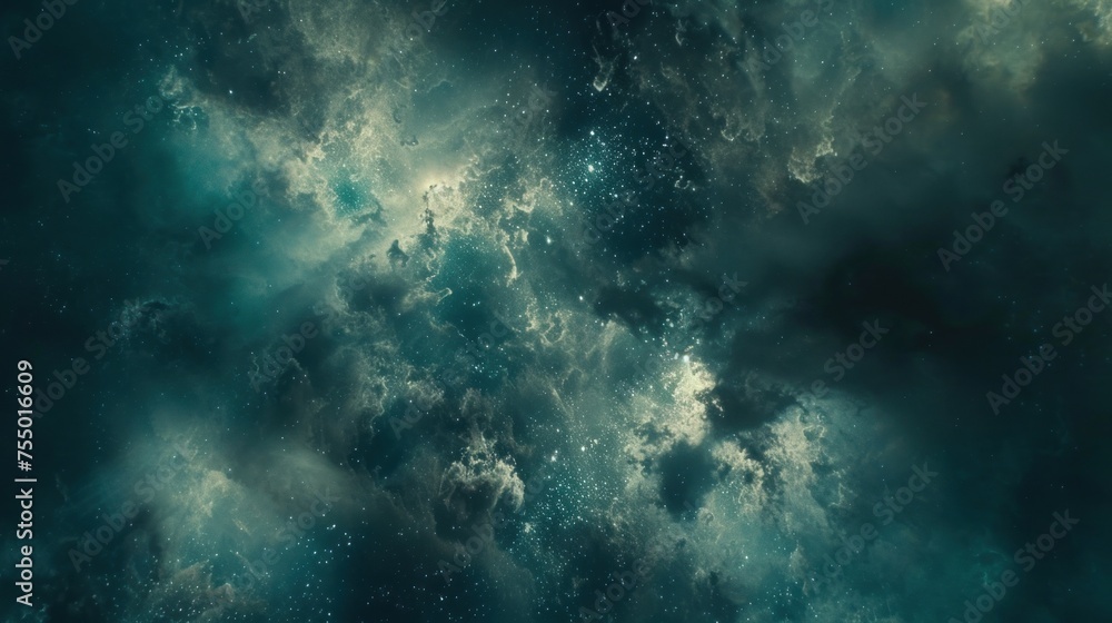 Fototapeta premium a space filled with stars and clouds in the middle of a night sky with stars and clouds in the middle of the night sky.