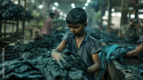 Child labor exploitation in Asia, Children's Day. © Сергей Дудиков