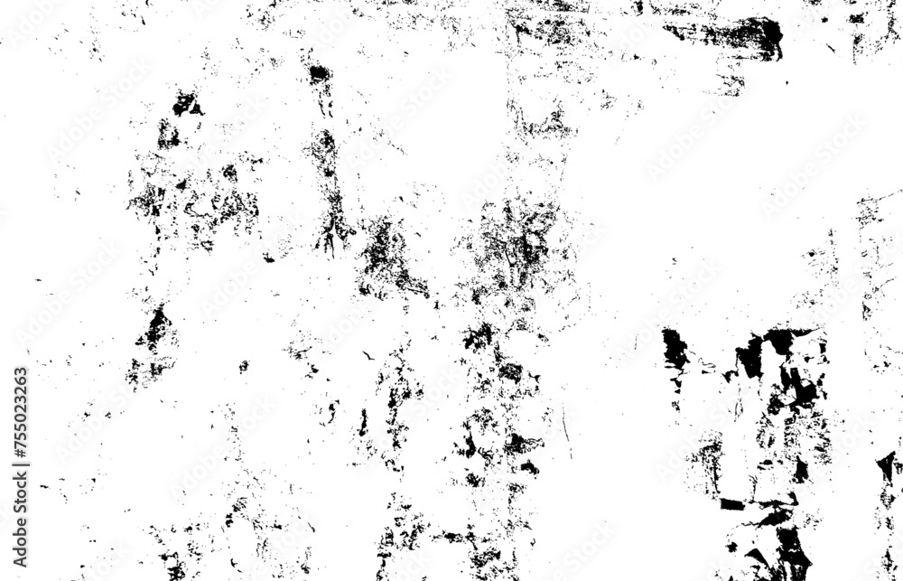 Black and white grunge. Distress overlay texture. Abstract surface dust and rough dirty wall background concept. Distress illustration simply place over object to create grunge effect .